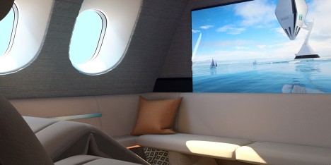 First spaces luxury aircraft lounge by Seymour Powell