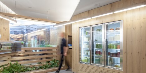 Grow Op juice bar in Toronto by Kilogram Studio