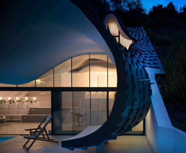 House on the cliff by Gilbartolome Architects in Granada, Spain