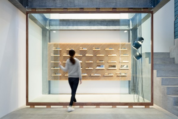 Japanese traditional Blacksmithing knife factory showroom by Yusuke Seki Design Studio