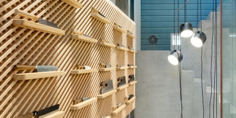 Japanese traditional Blacksmithing knife factory showroom by Yusuke Seki Design Studio