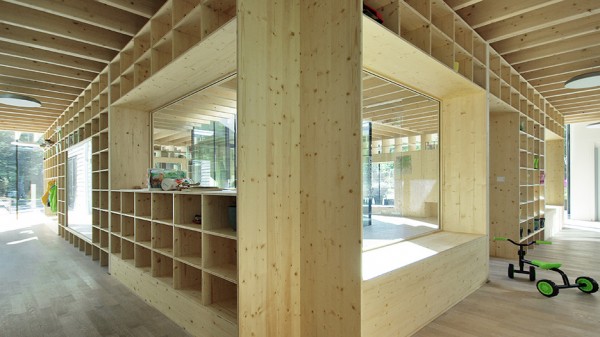 Kinderkrippe by Kraus Schonberg Architekten a timber Nursery School in Hamburg Germany