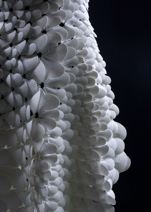 Kinematic Petal Dress by Nervous System designed for the Museum of Fine Arts Boston exhibition