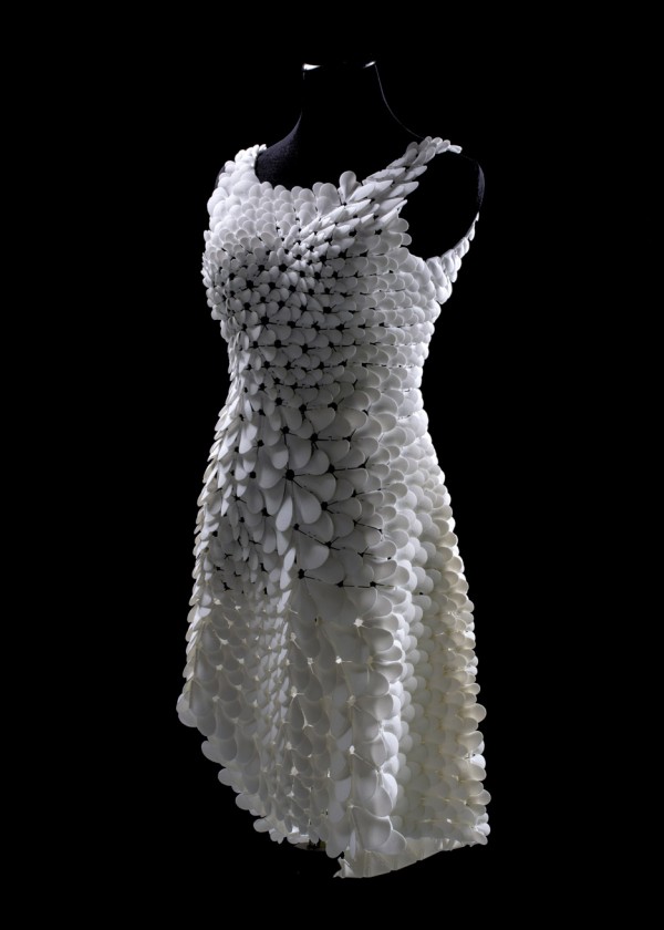 Kinematic Petal Dress by Nervous System designed for the Museum of Fine Arts Boston exhibition