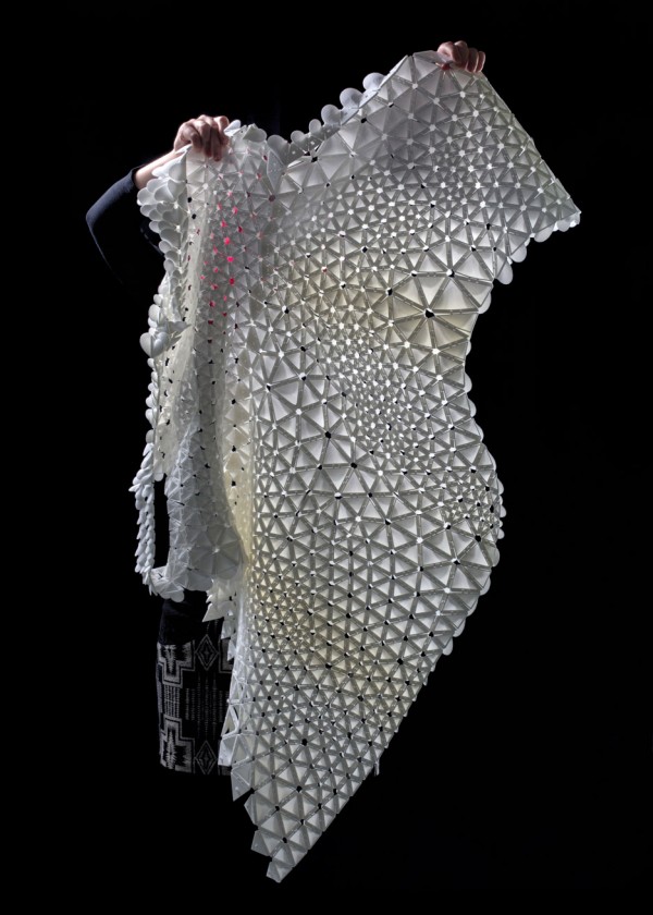 Kinematic Petal Dress by Nervous System designed for the Museum of Fine Arts Boston exhibition