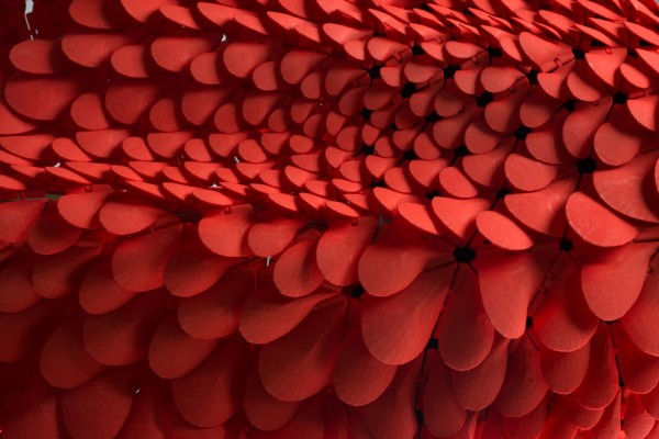 Kinematic Petal Dress by Nervous System designed for the Museum of Fine Arts Boston exhibition