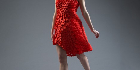 Kinematic Petal Dress by Nervous System designed for the Museum of Fine Arts Boston exhibition