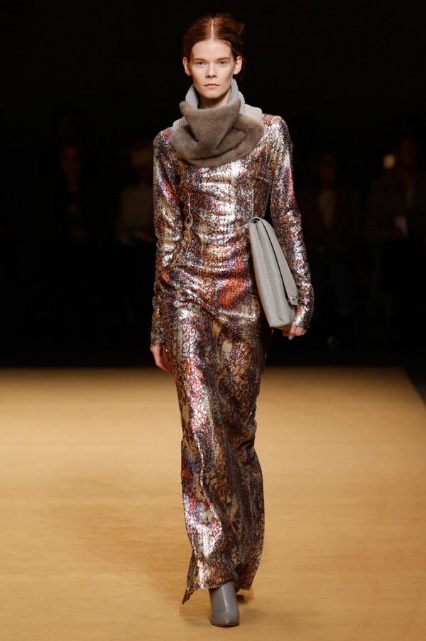 Engineered Reptile Print Dress by Sally LaPointe, 2015