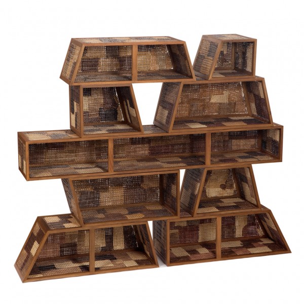 Detonado Modular Shelf, 2015 Manufatura new work exhibition by Brazilian designers and brothers Humberto and Fernando Campana in Paris, France
