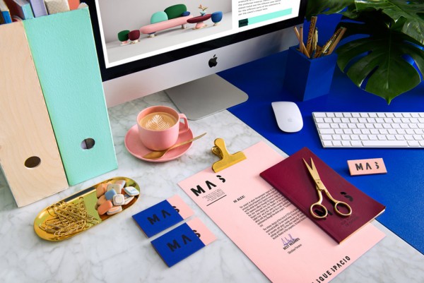 Branding for Masquespacio interior-design studio renovation in Valencia Spain