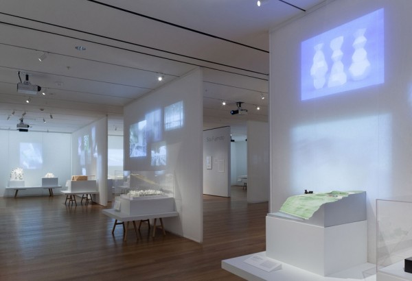 Installation shot of the A Japanese Constellation: Toyo Ito, SANAA, and Beyond exhibition