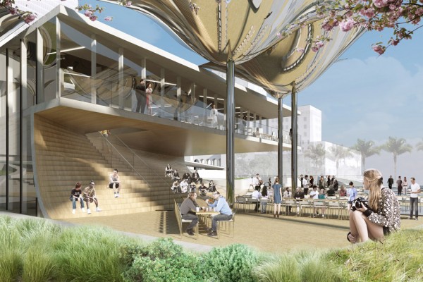 Fab Civic Center proposal in Los Angeles, USA by Mia Lehrer, OMA and IDEO