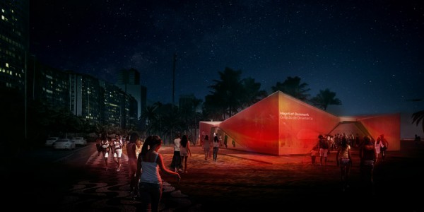 Beach pavilion in Rio de Janeiro for Olympics 2016 by Henning Larsen