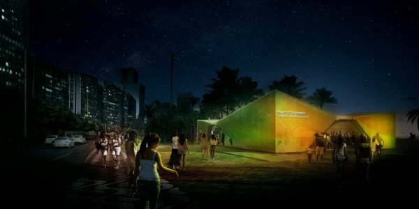 Beach pavilion in Rio de Janeiro for Olympics 2016 by Henning Larsen