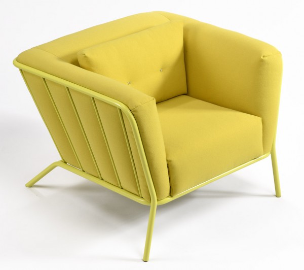 Ineke Hans' Plouf armchair and pouffe for Moome