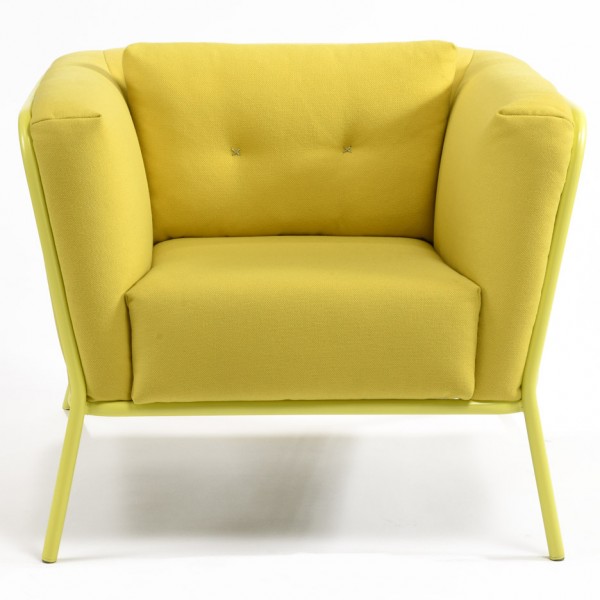 Ineke Hans' Plouf armchair and pouffe for Moome