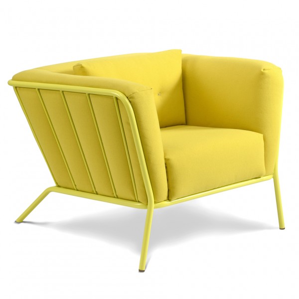 Ineke Hans' Plouf armchair and pouffe for Moome