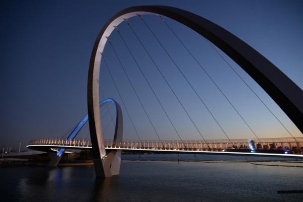 Queen Elizabeth Quay bridge in Perth, Australia by Arup Associates