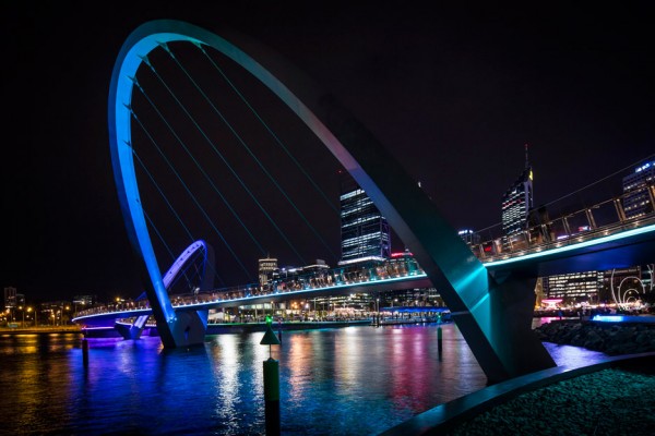 Queen Elizabeth Quay bridge in Perth, Australia by Arup Associates