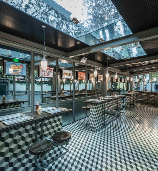 Rachel's Burger restaurant by Neri&Hu