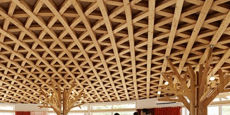 Klein Dytham builds latticed community hall for Toyo Ito’s post-earthquake recovery programme