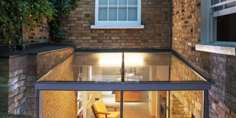 Space Group Architects add sunken glass box extension to heritage-listed London house