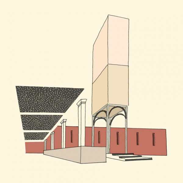 Formafantasma's preparatory drawing of the set design