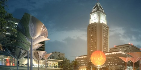 FAB Civic Center park proposal in Los Angeles, USA by Mia Lehrer, OMA and IDEO