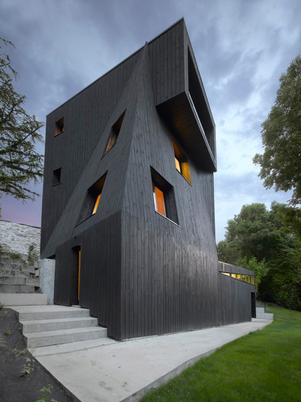 Saint Angelo residencyby Studio Odile Decq in Seyssins, 2015. Photograph by Roland Halbe