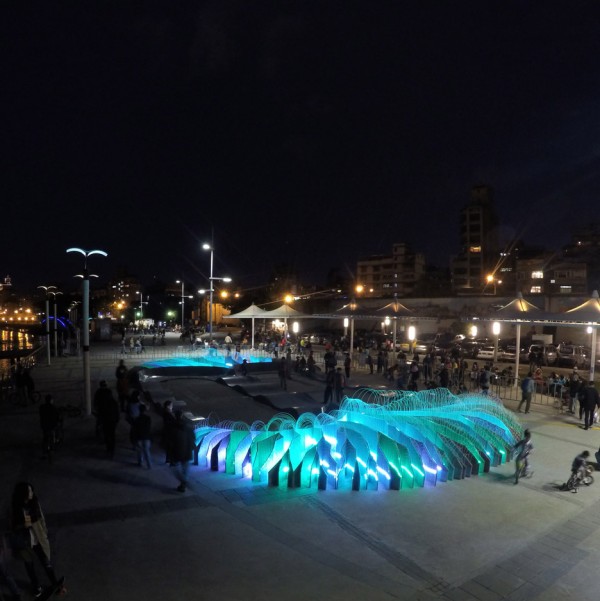 Loop.pH’s BMX track installation in Taipei changes colour in response to air quality