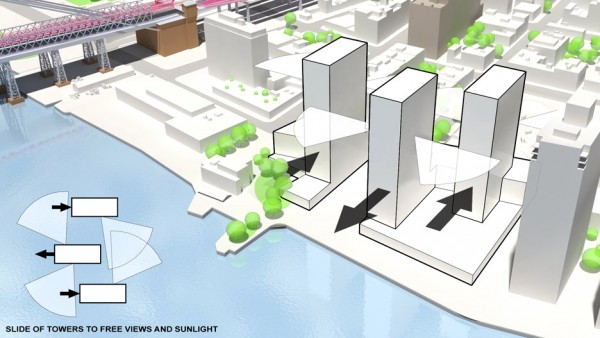 416-420 Kent by ODA in Brooklyn, New York, USA residential apartment block architecture, irregularly stacked boxes
