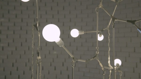 Lighting installation by Lindsey Adelman at Nike's The Nature of Motion exhibition in Milan
