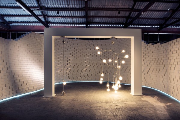 Lighting installation by Lindsey Adelman at Nike's The Nature of Motion exhibition in Milan