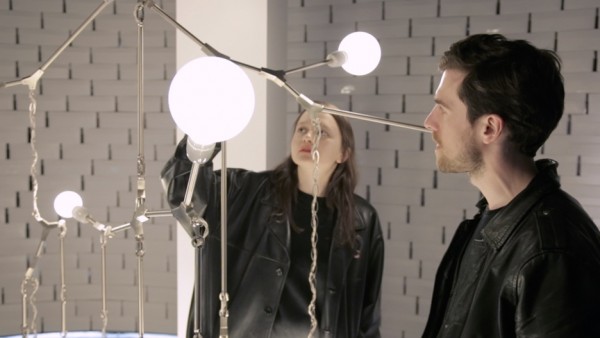 Lighting installation by Lindsey Adelman at Nike's The Nature of Motion exhibition in Milan