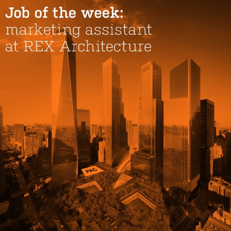 US job of the week: marketing assistant at REX Architecture