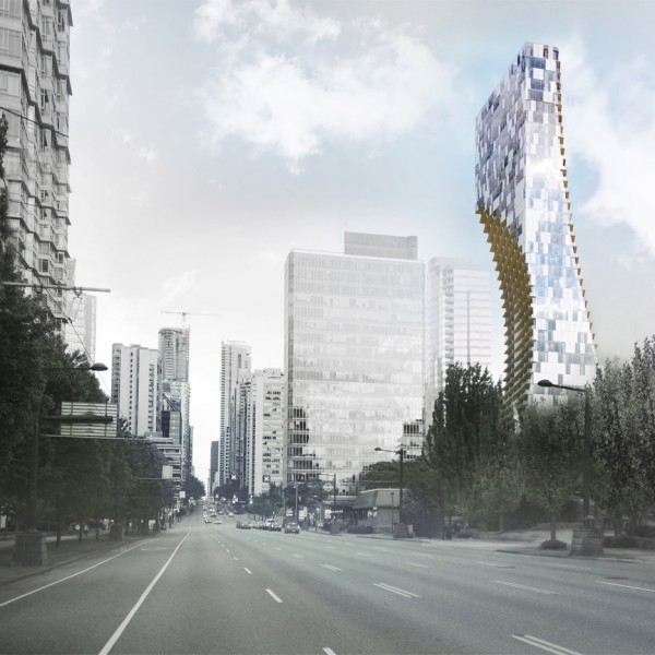 Kengo Kuma's Alberni tower in Vancouver