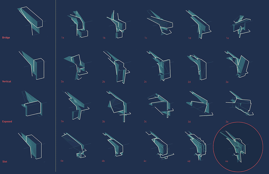 Iterations for Cliff Top Retreat by Alex Hogrefe of Visualizing Architecture conceptual concrete architecture