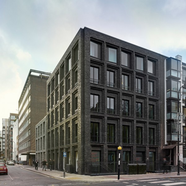 Photograph by Christopher Rudquist Corner House by DSDHA residential mixed-use brick architecture London, UK