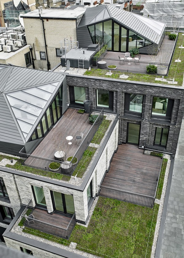 Photograph by Christopher Rudquist Corner House by DSDHA residential mixed-use brick architecture London, UK