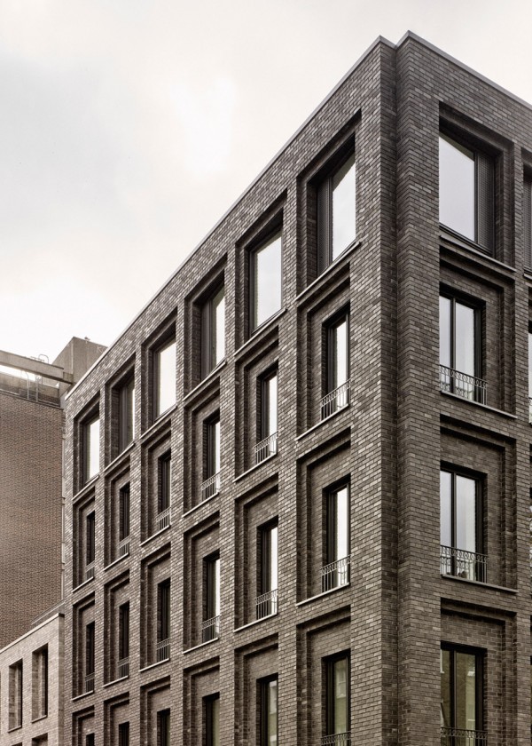 Photograph by Christopher Rudquist Corner House by DSDHA residential mixed-use brick architecture London, UK