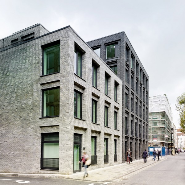 Photograph by Christopher Rudquist Corner House by DSDHA residential mixed-use brick architecture London, UK