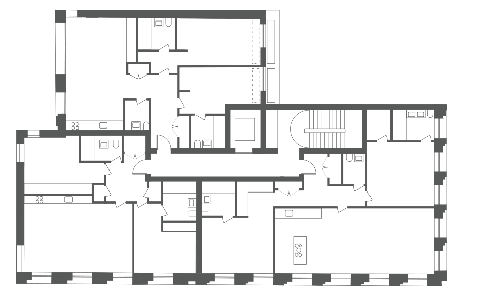 Corner House by DSDHA residential mixed-use brick architecture London, UK
