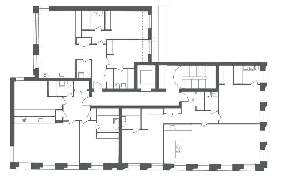 Corner House by DSDHA residential mixed-use brick architecture London, UK
