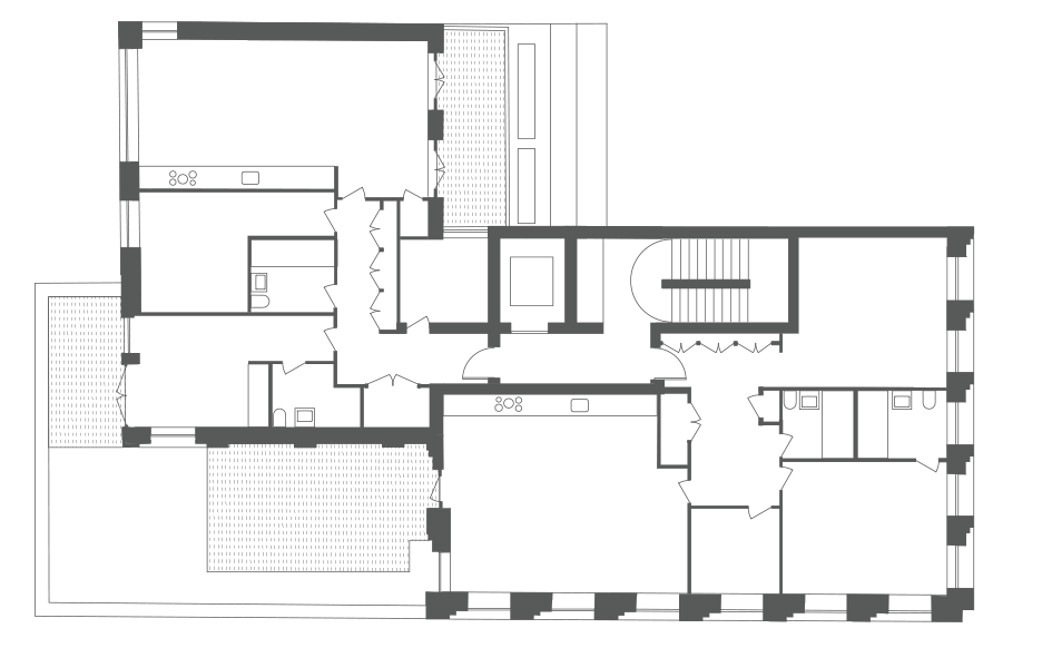 Corner House by DSDHA residential mixed-use brick architecture London, UK