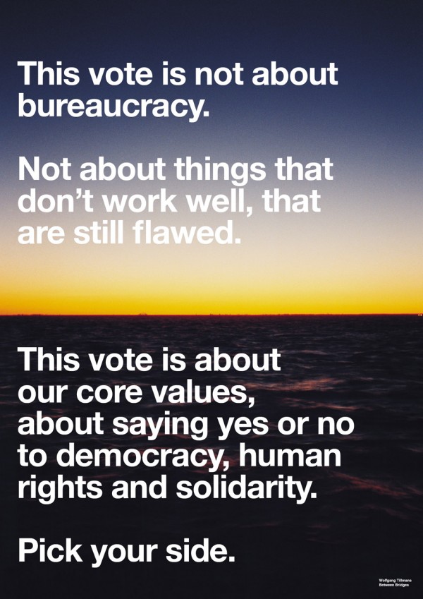 Wolfgang Tillmans EU Referendum posters