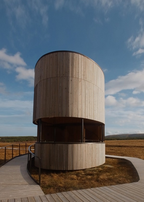 Forsinard lookout tower by Icosis Architects in the Scottish Highlands, UK architecture