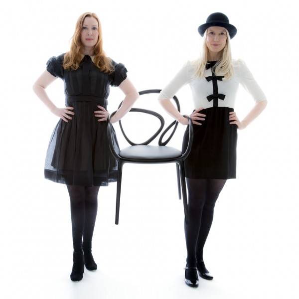 Front's Anna Lindgren and Sofia Lagerkvist with their Loop chair for Qeeboo