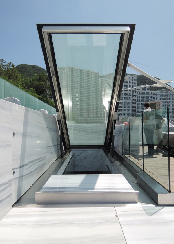 Glass stair and skylight by Carpenter Lowings interior Hong Kong, China