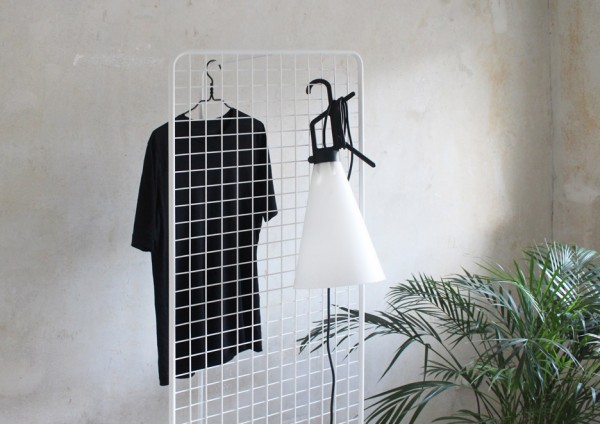 Grid clothing rail by Thomas Schnur for Milan 2016
