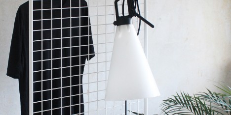 Grid clothing rail by Thomas Schnur for Milan 2016